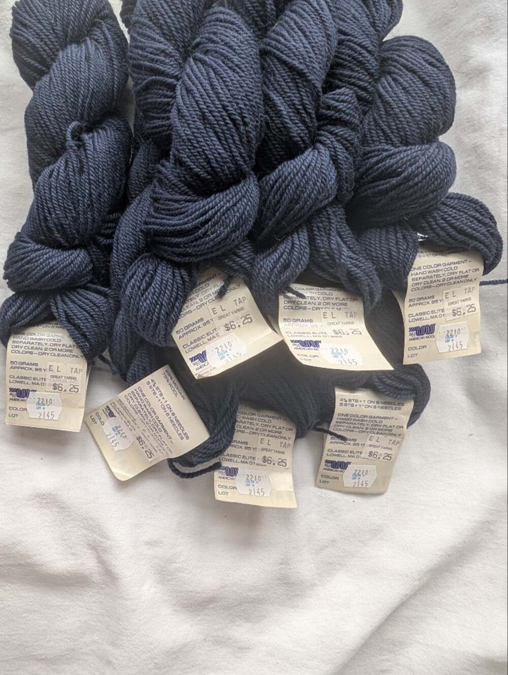 Classic Elite Tapestry Navy Wool Mohair Yarn - 8 Skeins - Picture 5 of 8